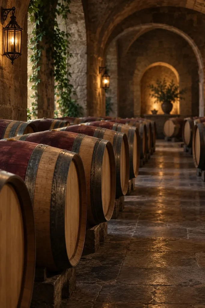 Illustration: barrel cellar in Bordeaux