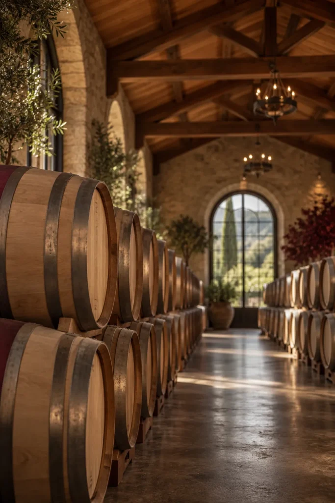 Illustration: California barrel room