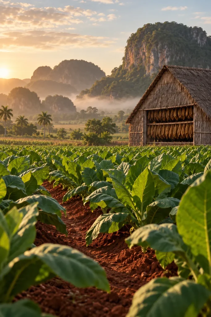 Illustration: tobacco fields of Vuelta Abajo, Pinar del Río