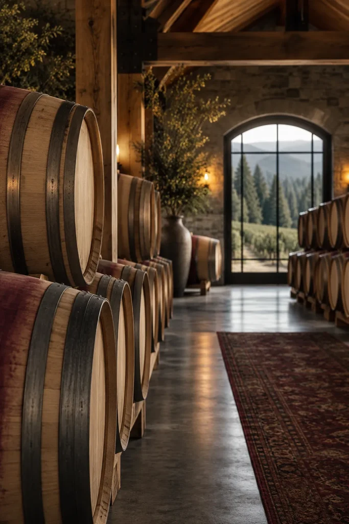 Illustration: Oregon winery cellar