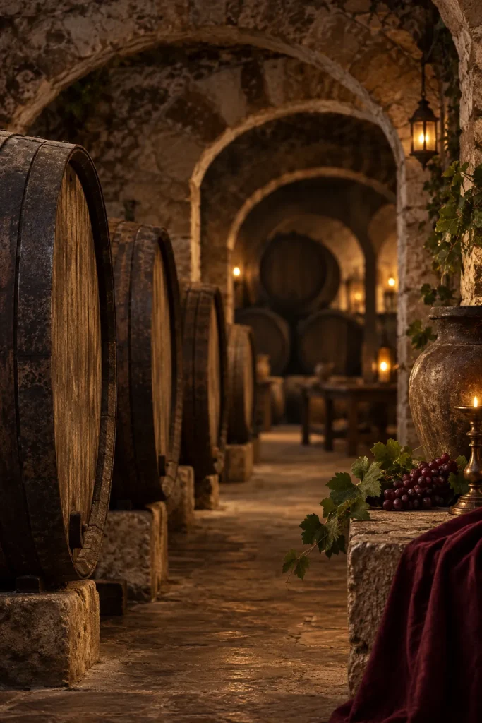 Illustration: underground Castilian bodega, Ribera del Duero