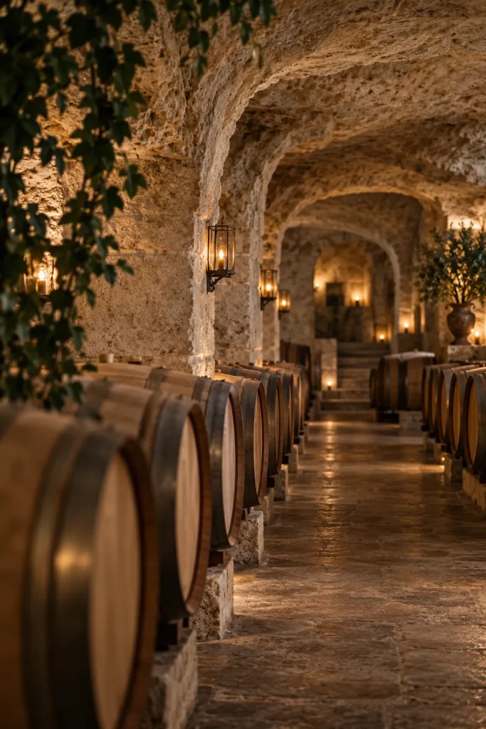 Illustration: limestone quarry cellar, Saint-Émilion