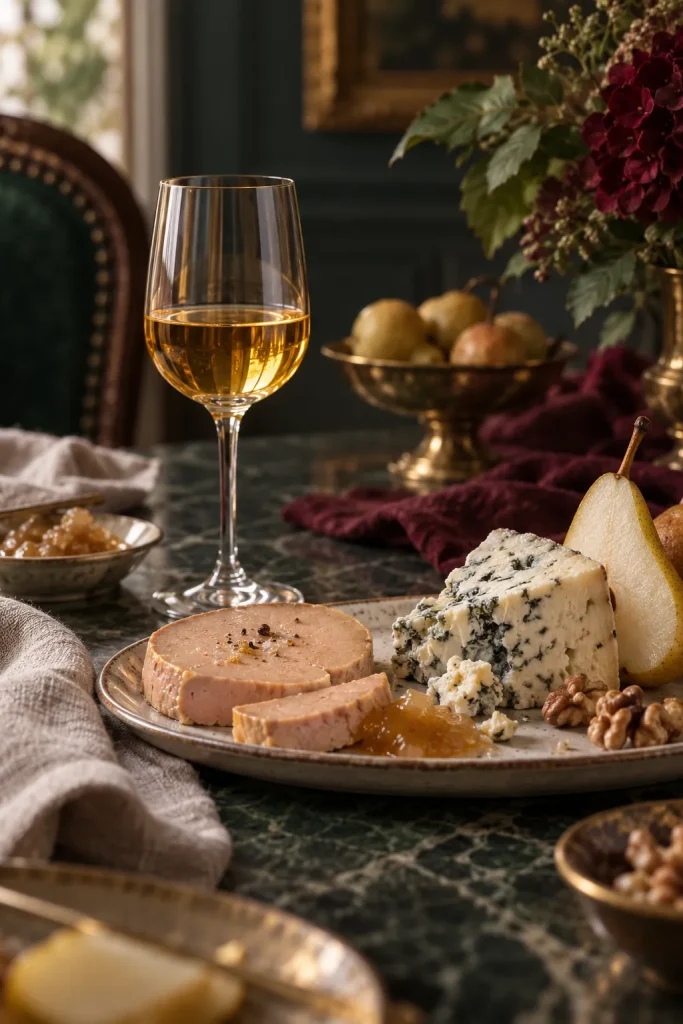 Illustration: Sauternes with foie gras and blue cheese, Sauternes