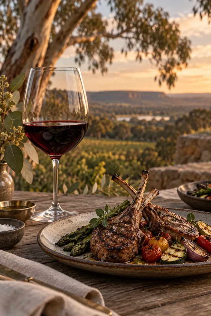 Illustration: Shiraz with grilled lamb, South Australia