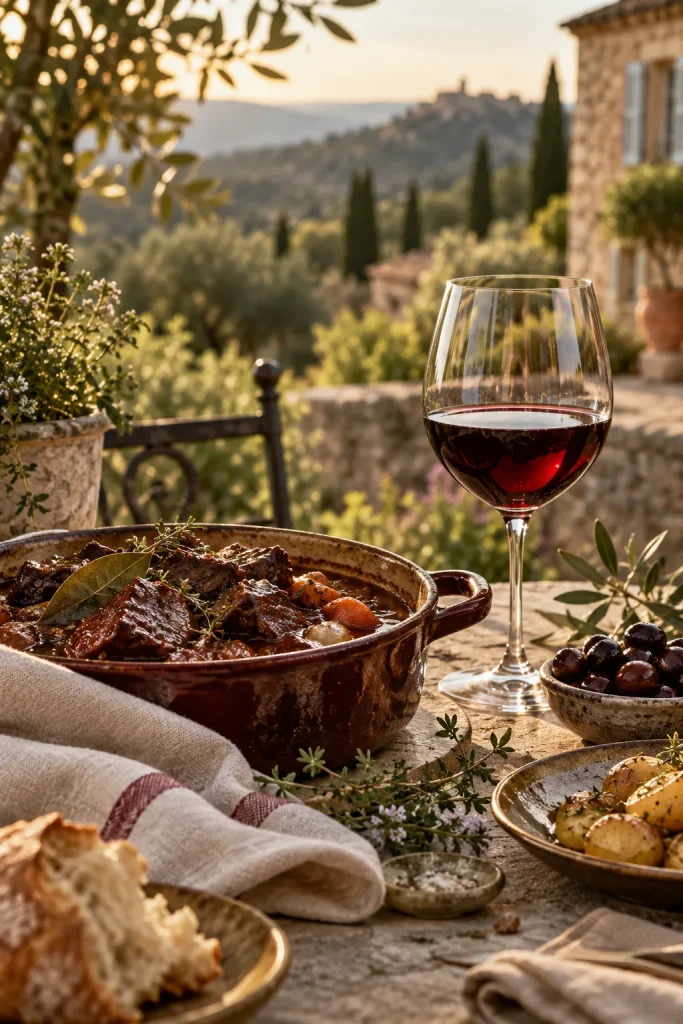 Illustration: southern Rhône red with beef daube
